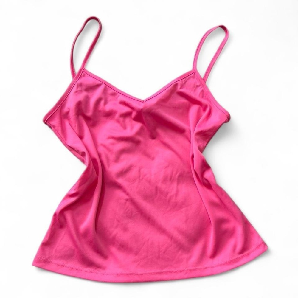 Vintage 90s Great American Sportswear Hot Pink Cami Top, Women's Size XL